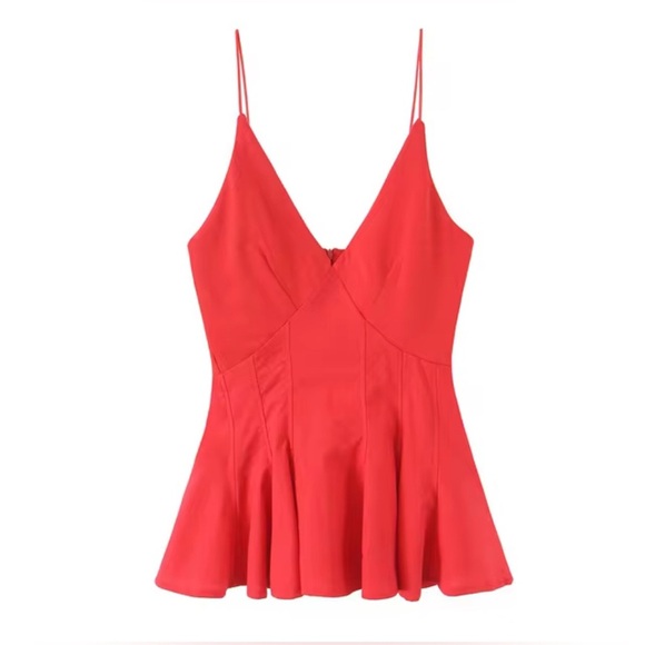 Zara PEPLUM TOP WITH POPLIN MATERIAL - Picture 3 of 4